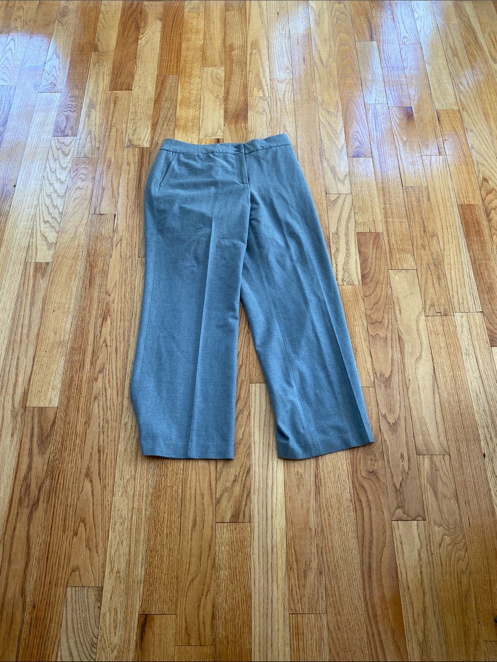 Liz Claiborne Gray Wide-Leg Dress Pants